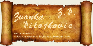 Zvonka Milojković vizit kartica